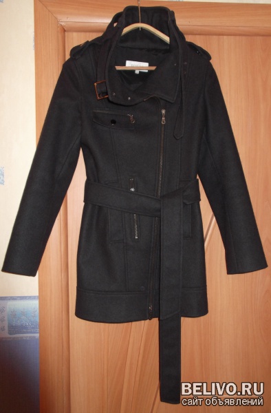 Пальто женское чёрное Bessini (Италия), р. 42-44