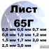 Лист 65Г 0.5 мм до 3 мм ГОСТ с доставкой